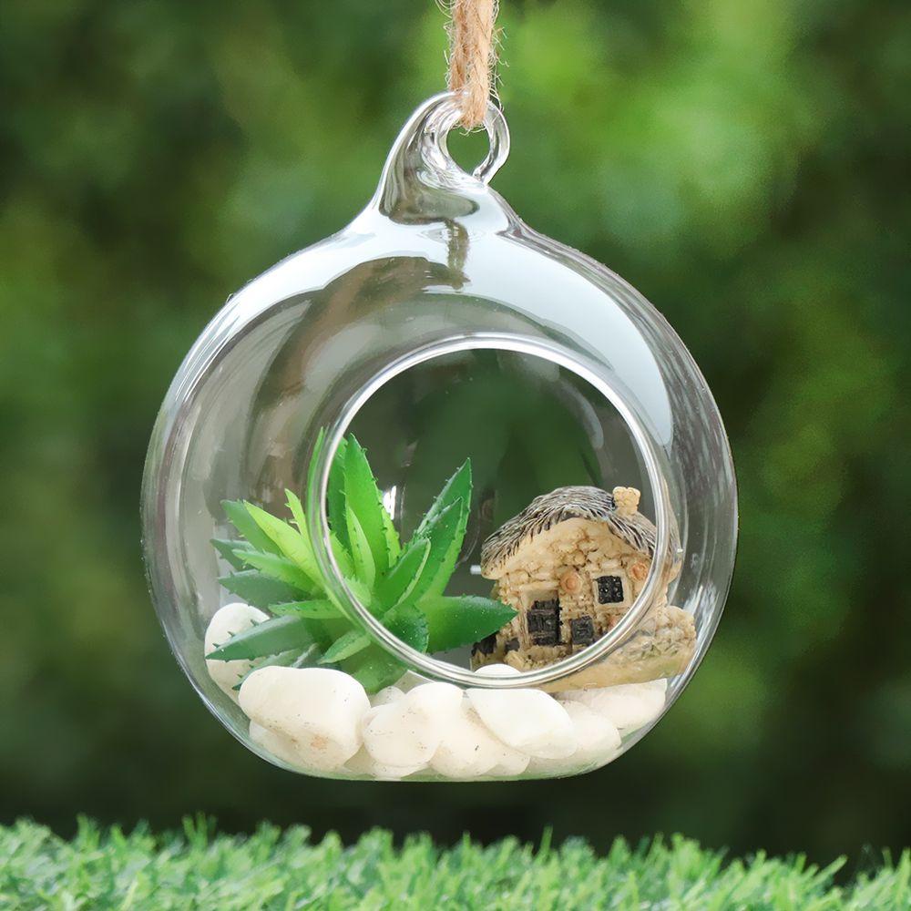 Quả Cầu Thủy Tinh Trong Suốt Mở Miệng Có Đèn Trang Trí Giáng Sinh