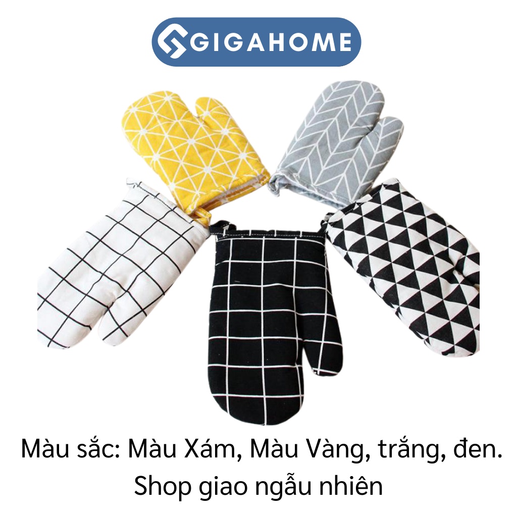 Găng Tay Làm Bánh/ Lò Nướng Chịu Nhiệt GIGAHOME Vải Dày Dặn Nhiều Họa Tiết 6007