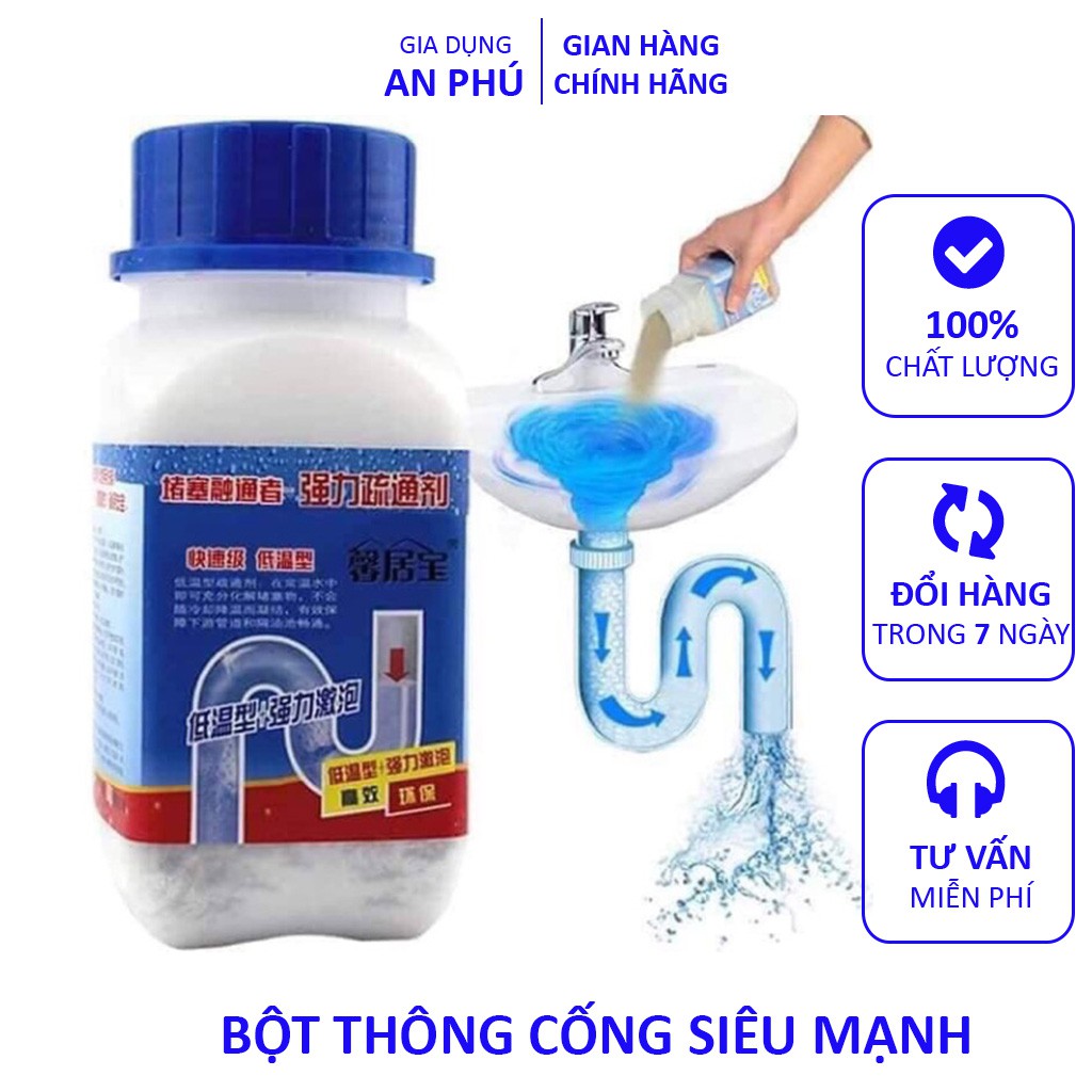 Bột thông cống, thông tắc bồn cầu nhanh chóng thần thánh