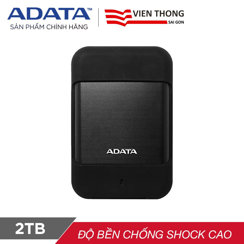 Ổ cứng di động ADATA HD700 2TB / USB 3.1 Gen 1 chống sốc chống nước -