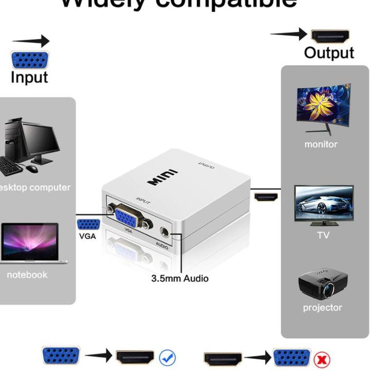 Đầu Chuyển Đổi Vga2Hdmi Sang Hdmi Mới
