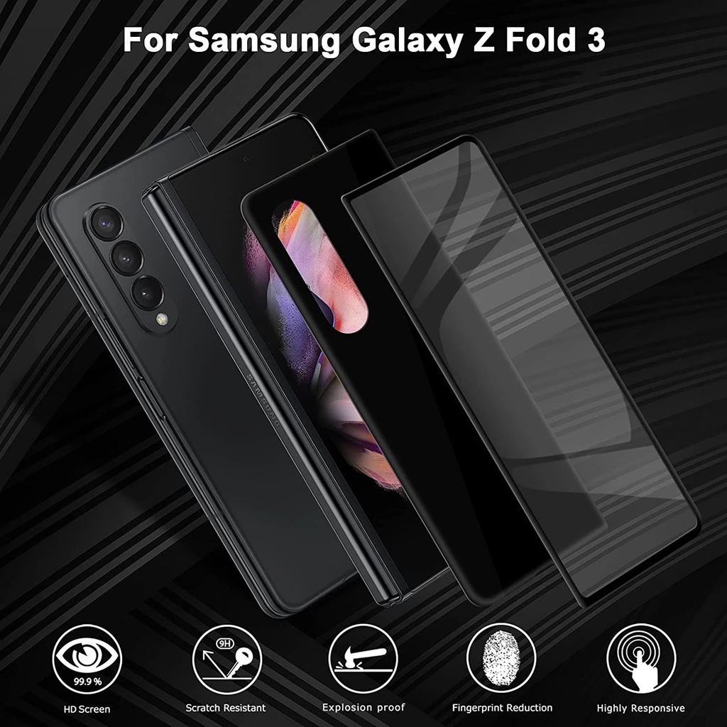 Kính cường lực màn hình 5D 9H bảo vệ toàn diện cứng chống chói và chống bám vân tay dành cho Samsung Galaxy Z Fold 3