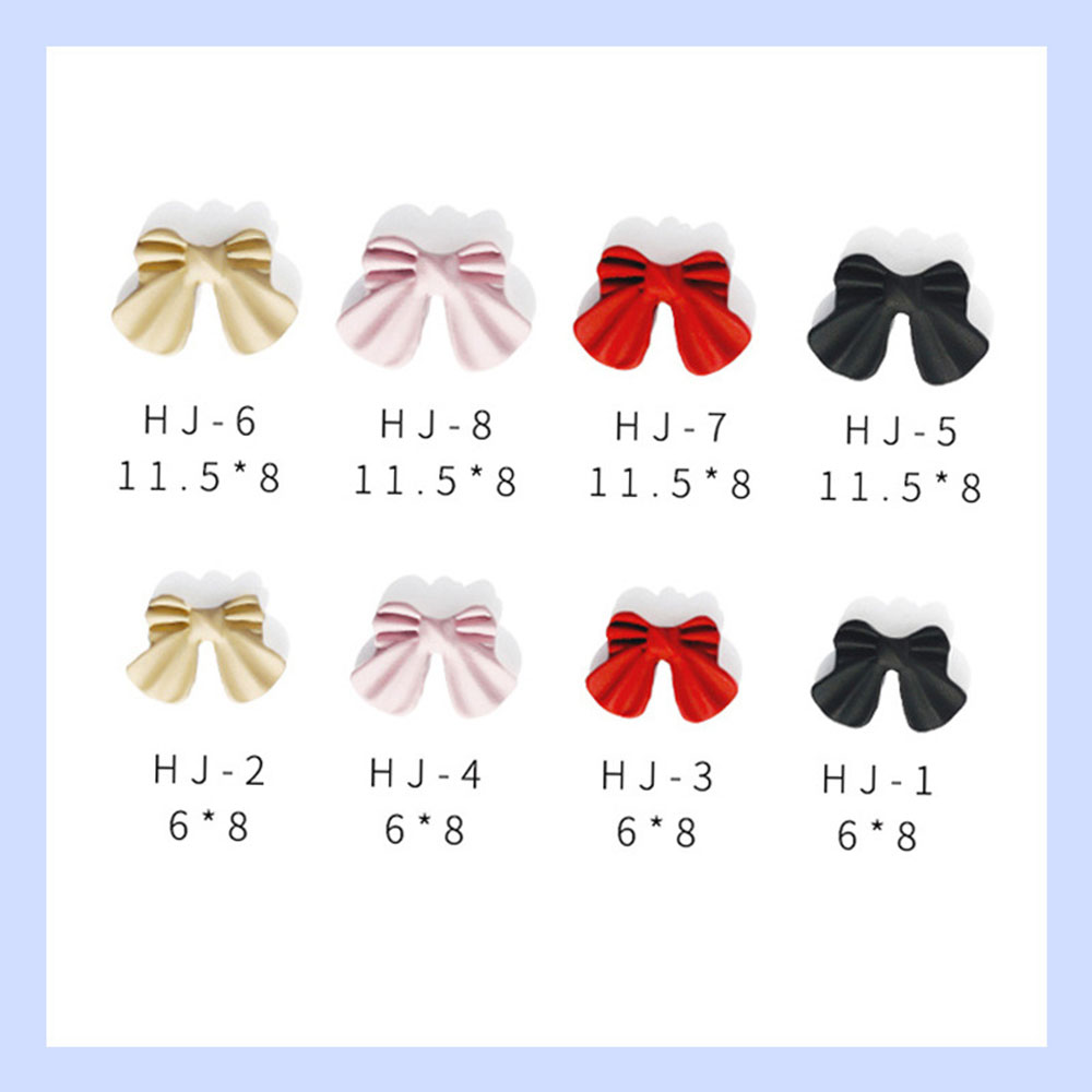 [Hàng mới về] Set 10 phụ kiện nơ đính móng tay trang trí nghệ thuật xinh xắn
