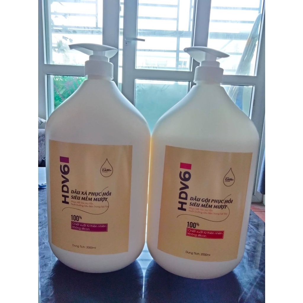 Dầu Gội - Xả HDV6 Phục Hồi Siêu Mềm Mượt 2000ML