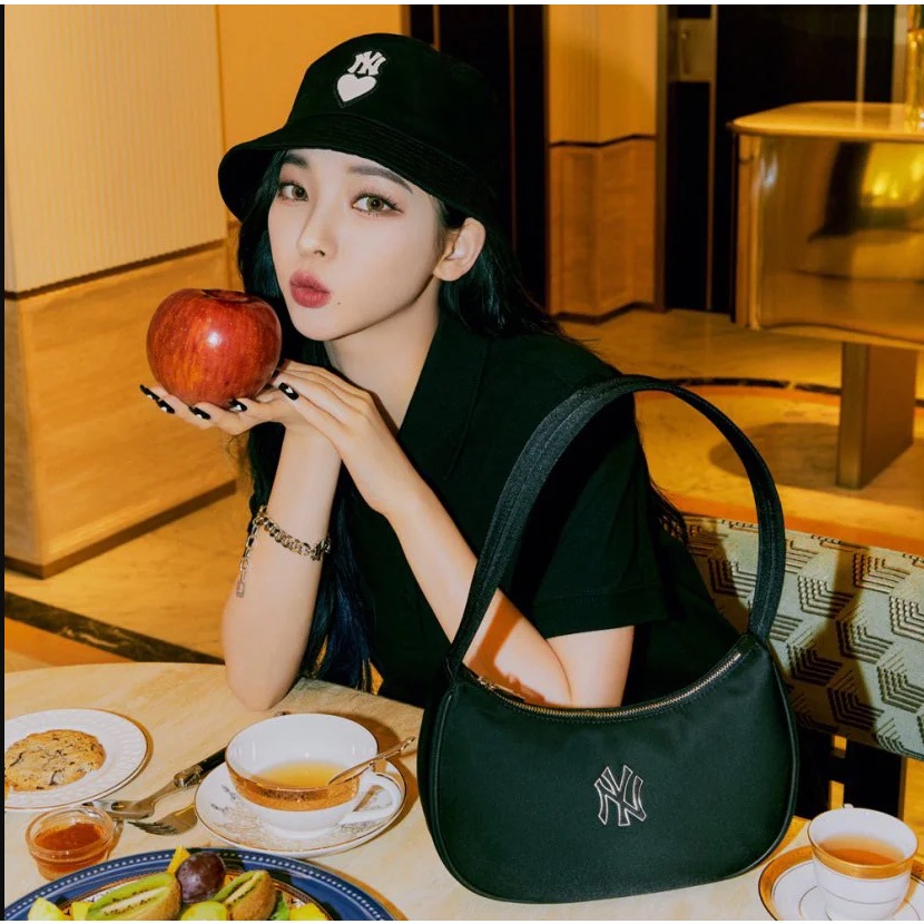 [TỔNG HỢP] Túi kẹp nách / Túi đeo vai NY MLB Big Logo Solid Hobo Bag New | HÀNG XUẤT DƯ XỊN
