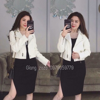 Áo khoác da nữ cao cấp