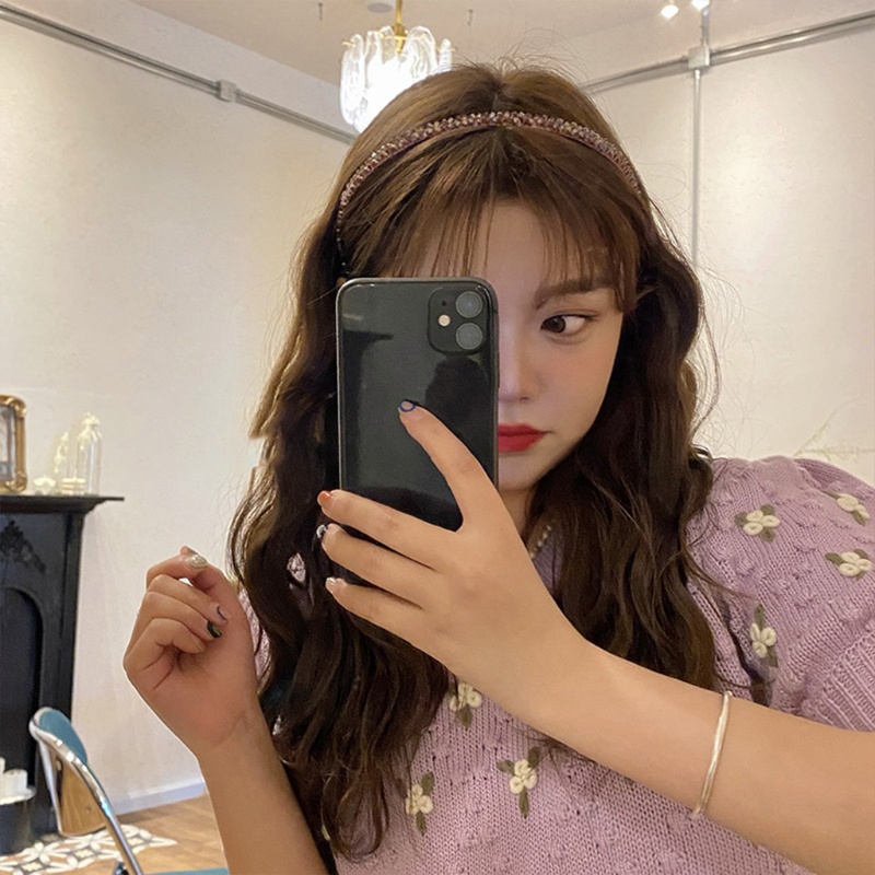 Flgo Băng Đô Đính Đá Ngọc Trai Lấp Lánh Sang Trọng Cho Nữ