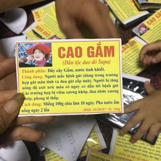 Cao gắm 100g