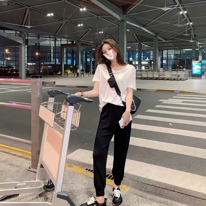 Túi đeo chéo nữ phong cách hàn quốc . bản hai dây( dây dù+ dây xích) kèm ví nhỏ