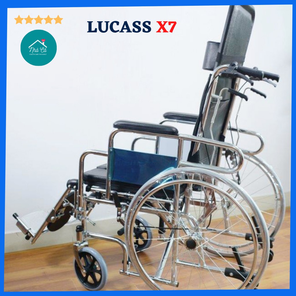 Xe lăn tay có bô và ngả nằm Lucass X7 - Chính Hãng