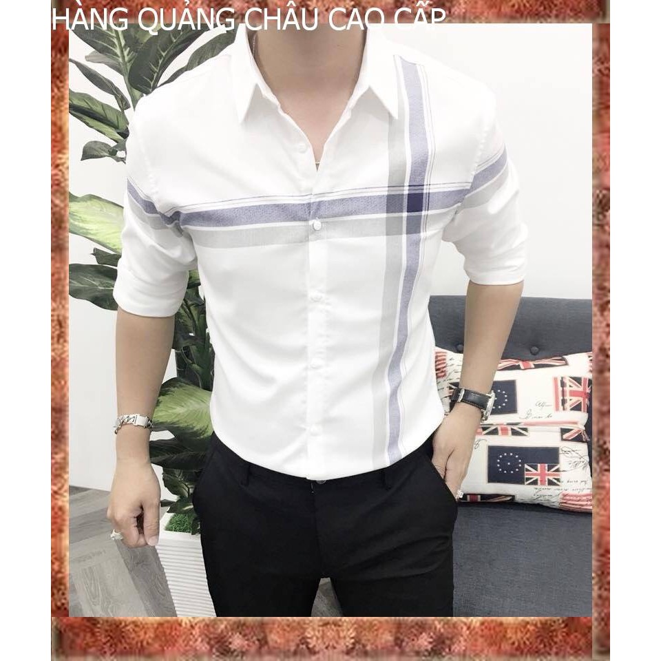 Ao Sơ Mi Nam Lụa đẹp Dai Tay In Họa Tiết Ngoi Sao Thời Trang Nam