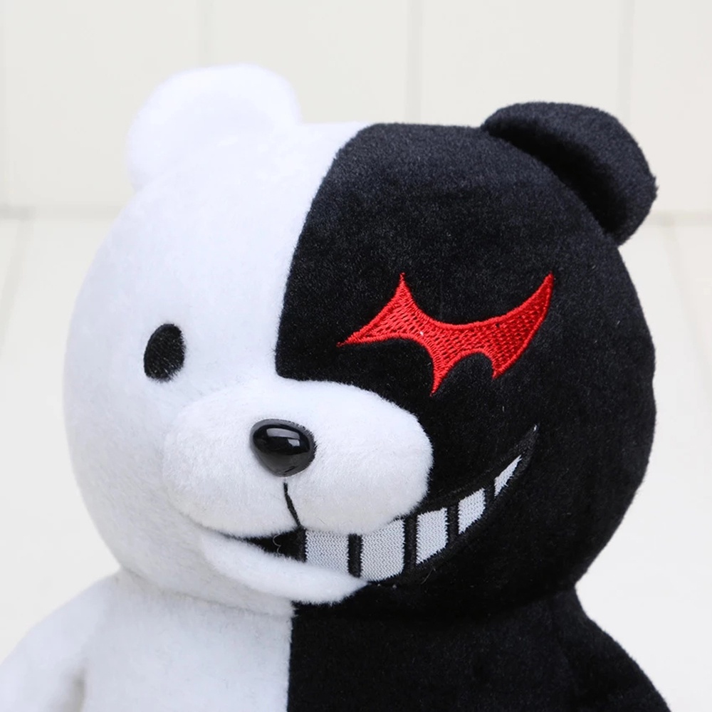 Gấu nhồi bông Dangan Ronpa Super Danganronpa màu đen và trắng dành cho trẻ em