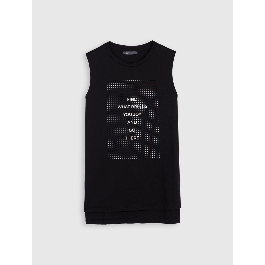 Áo sát nách CANIFA in chữ thời trang - 6TA21S008