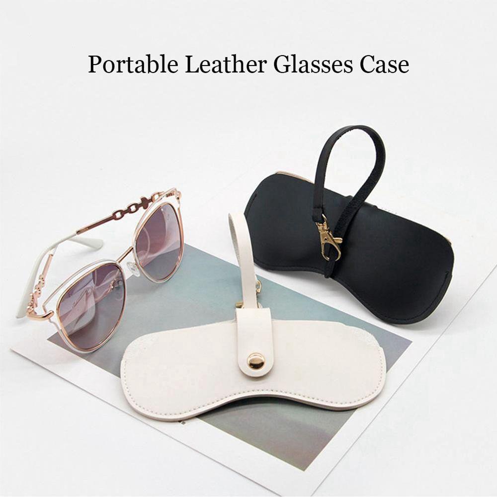 Hộp Cứng Đựng Mắt Kính Đọc Sách Có Móc Khóa Thiết Kế Đơn Giản Cho Nữ Ốp