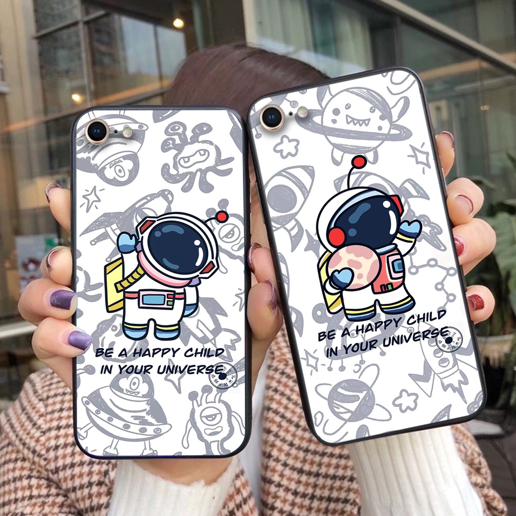 Ốp lưng Iphone 5/5s/5se - Iphone 6/6s - Iphone 6 plus/6s plus - Iphone 7/8/SE 2020 mẫu phi hành gia vũ trụ cute đáng yêU