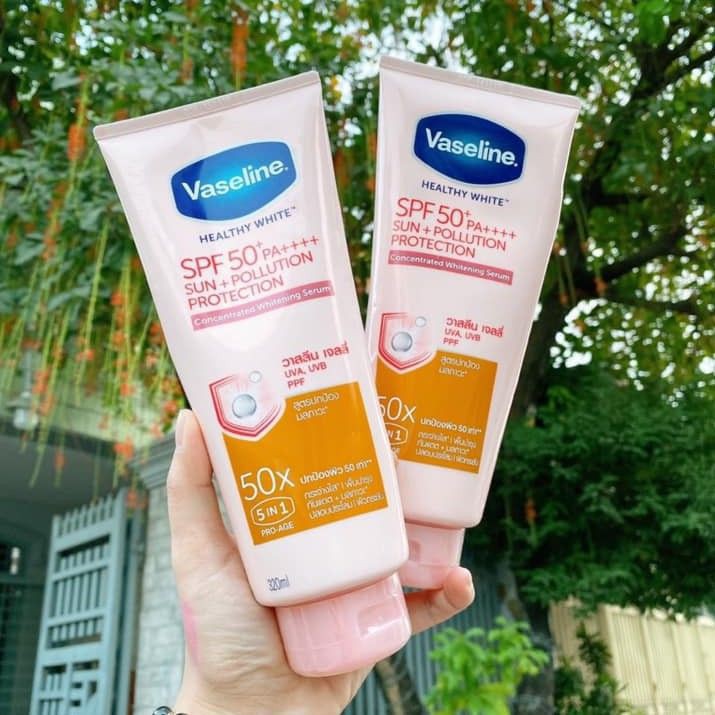 [ BẢN MỚI ] Sữa Dưỡng Thể - Kem Dưỡng Body Vaseline Perfect Serum 50X Tuýp 320ml Giúp da trắng sáng mịn màng giảm thâm