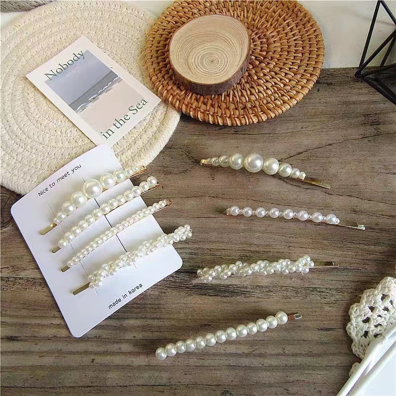 Kẹp Tóc Đính Ngọc Trai Phong Cách Hàn Quốc Cho Nữ