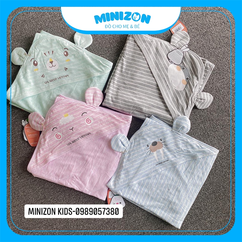 Chăn ủ có mũ sợi tre cao cấp Ualarogo 75x75cm mềm mịn giá tốt | Minizon Kids