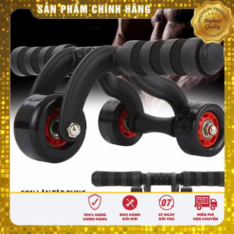 Bánh Xe Tập Cơ Bụng 3 Bánh BX03 + Tặng Thảm Lót Và Tấm Chắn