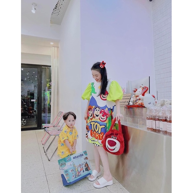 Đầm tay phồng hoạt hình 3D cực hot ,có ảnh thật hàng loại đẹp