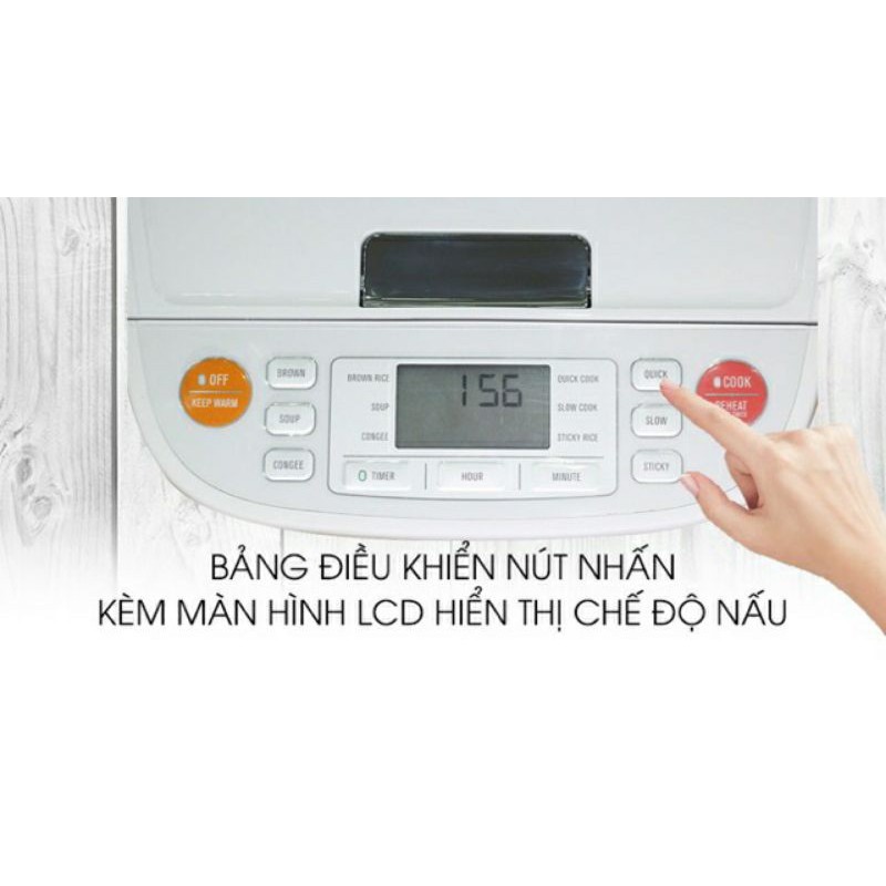 NỒI CƠM ĐIỆN TỬ Electrolux 1,2 Lít ( model : ERC6503W )