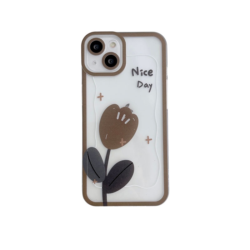 Ốp Điện Thoại TPU Silicon Mềm Chống Sốc Chống Bụi Hình Hoa tulip Dành Cho iPhone11 12 Pro Max 7 8 Plus X 13 XR XSMAX