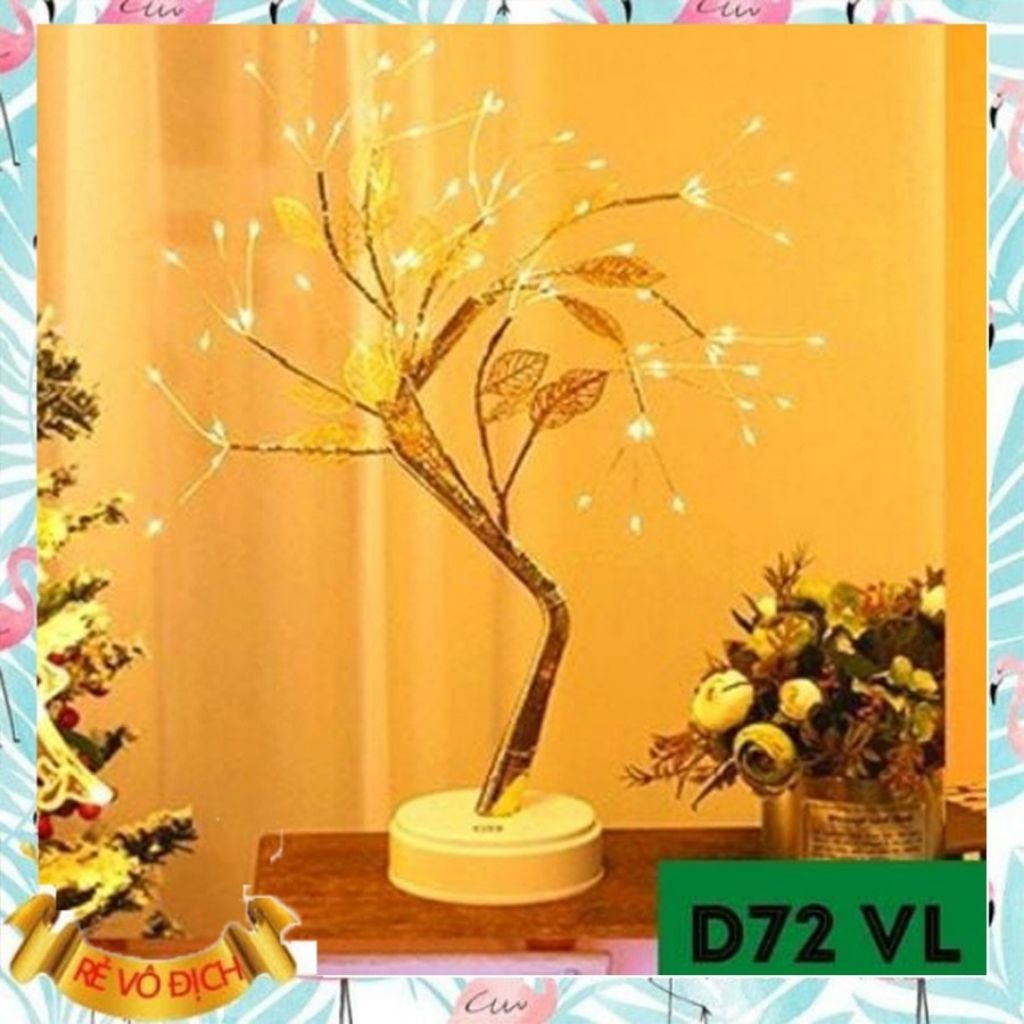 Đèn Ngủ Cao Cấp Loại 1 Để Bàn Hình Cây, Đèn Decor Ánh Sáng Cực Dịu Mắt, OneFood68