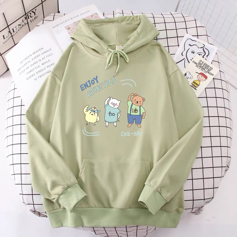 Áo Hoodie Lợn Enjoy, Áo nỉ Unisex from rộng, Chất nỉ ấm mặc không xù, thiết kế phong cách - MODY