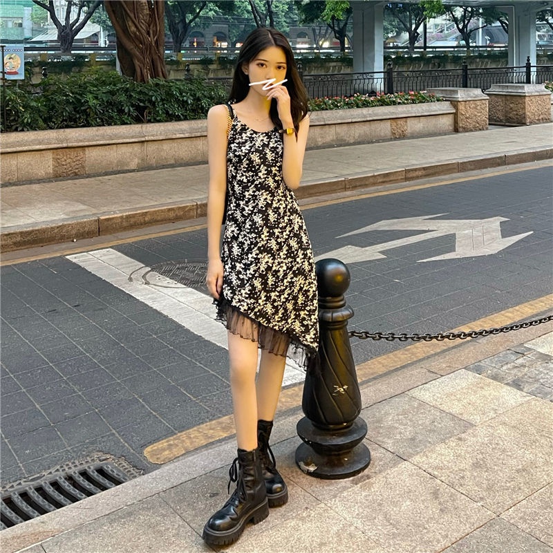 COZOK Đầm hoa vải mềm thiết kế độc đáo thời trang