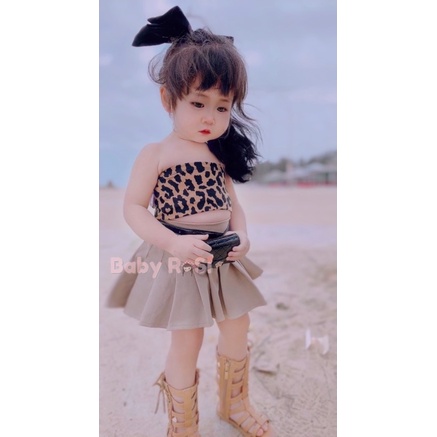 Chân váy xếp ly mẫu 1 cho bé