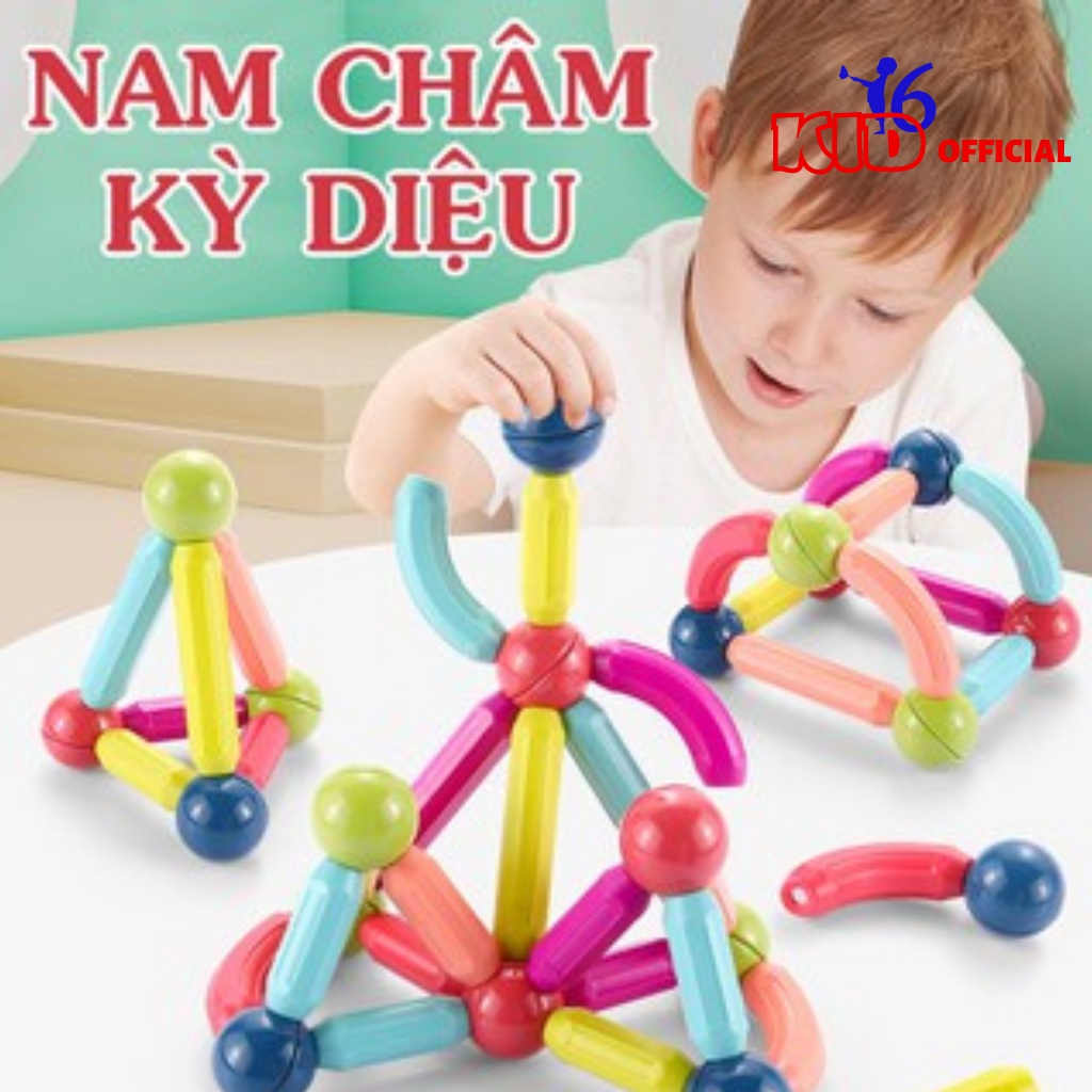 Nam châm xếp hình thông minh 25/36/42/64 chi tiết đồ chơi cho bé - KID6.OFFICIAL