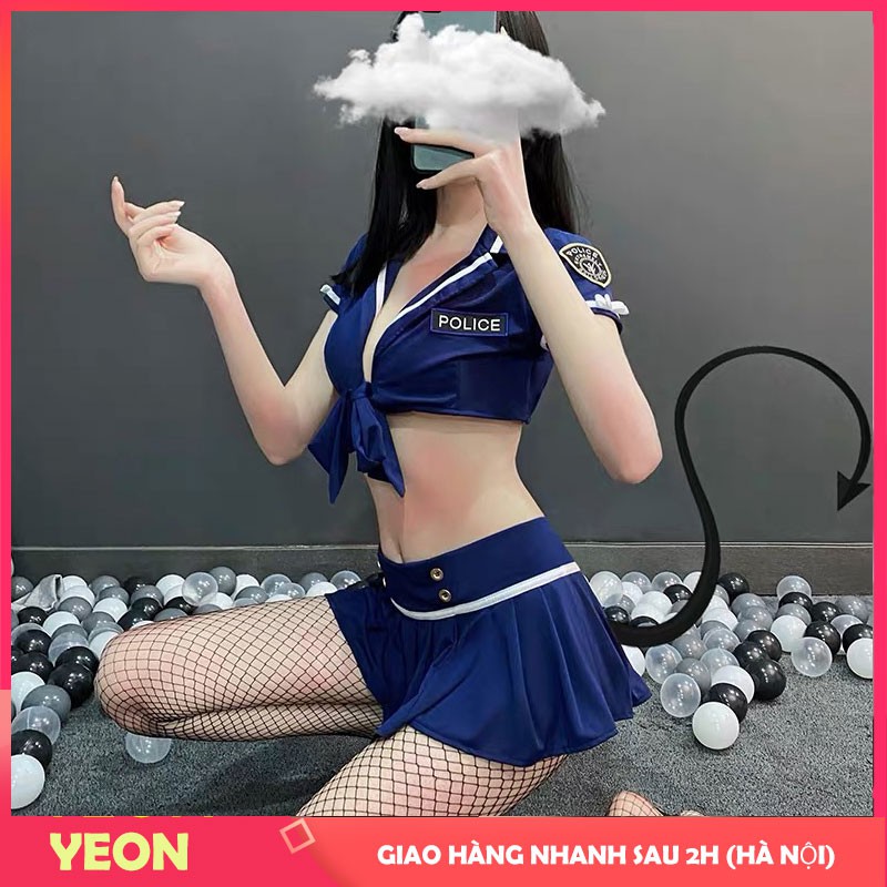 Cosplay Nữ Cảnh Sát Sexy - Bộ Đồ Ngủ Quyến Rũ Gợi Cảm - Police Cosplay Outfit