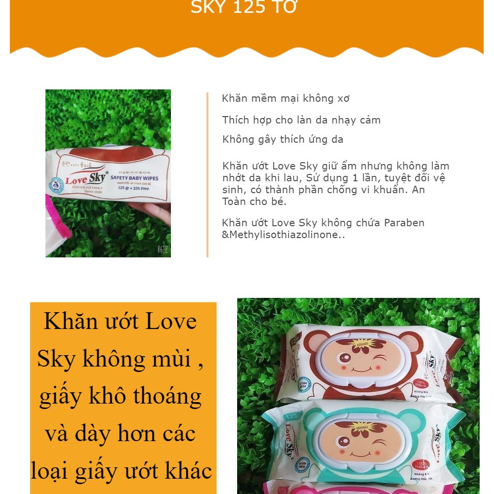 Khăn giấy ướt không mùi 80gram