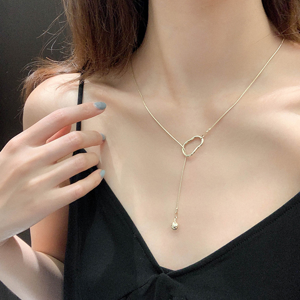 Dây chuyền mặt hình tròn đơn giản thời trang cho nữ