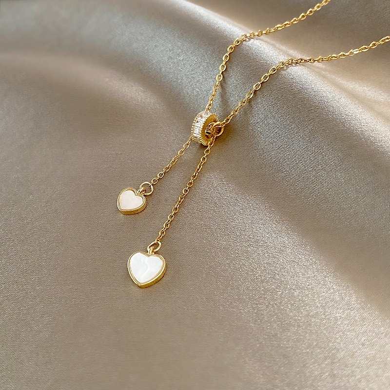 Vòng cổ Thép Titan Phối Tua Rua Phong Cách retro Âu Mỹ