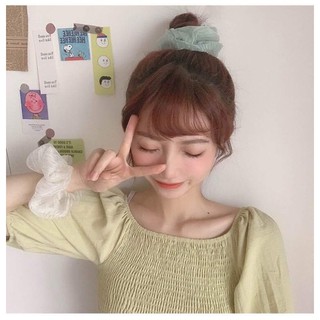 🕸Chun cột tóc scrunchies voan mỏng nhẹ