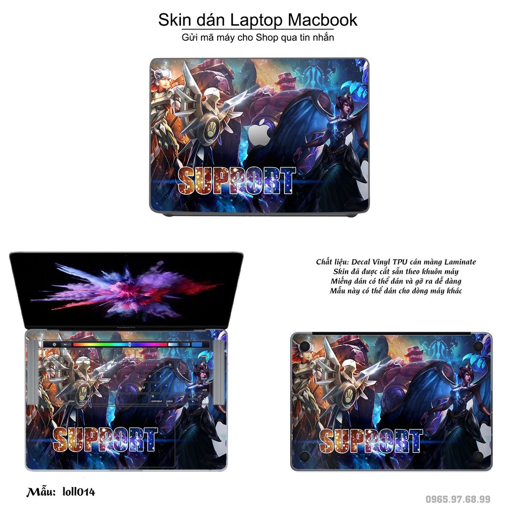 Skin dán Macbook mẫu Liên Minh Huyền Thoại (đã cắt sẵn, inbox mã máy cho shop)