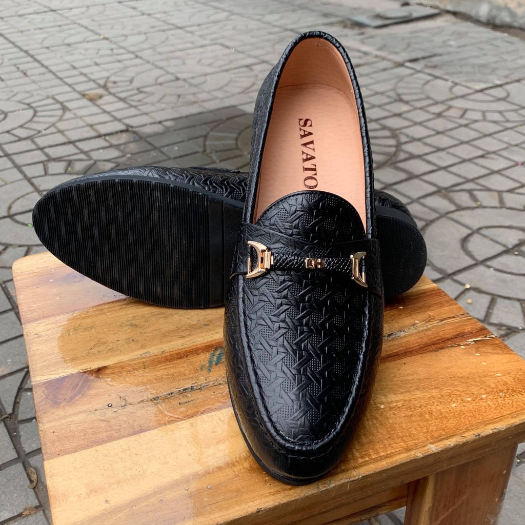 Giày lười nam da bò 100%✅ Giày da nam băng xích thời trang ❤️ ĐẾ KHÂU CỰC BỀN ❤️ Bảo hành nổ da 1 năm✅ Mã K26