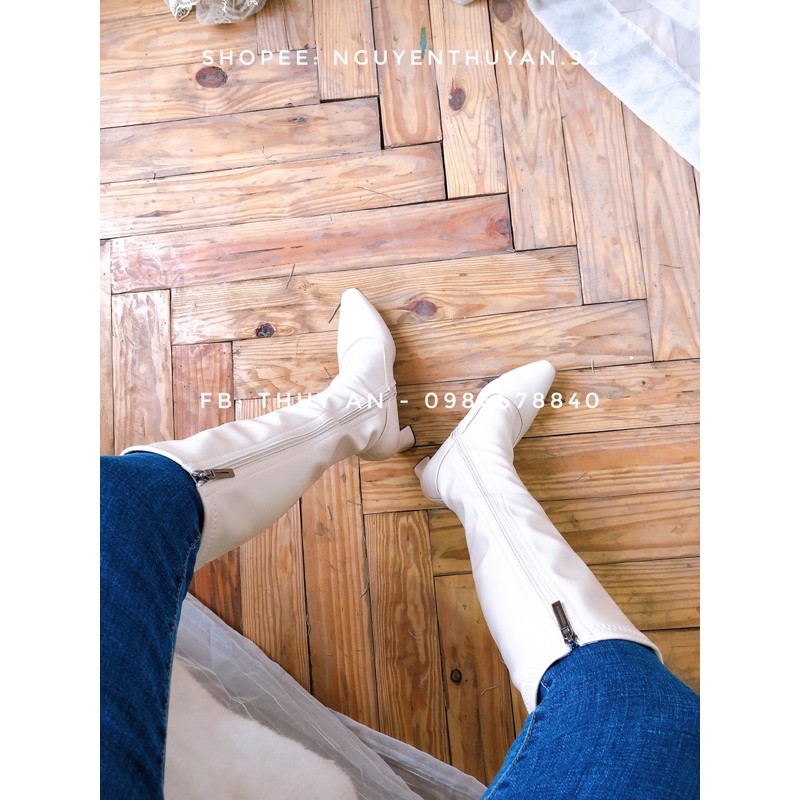 Bốt da đùi gót 7cm