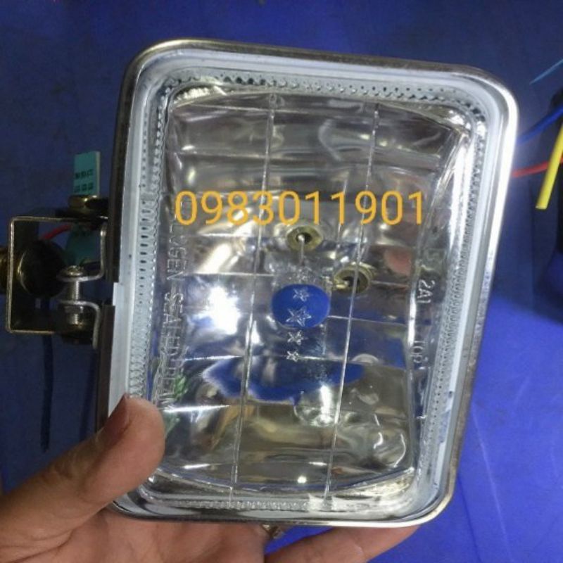 Đèn ô tô, đèn trợ sáng hình chữ nhật HT88 siêu sáng điện 12v, 24v