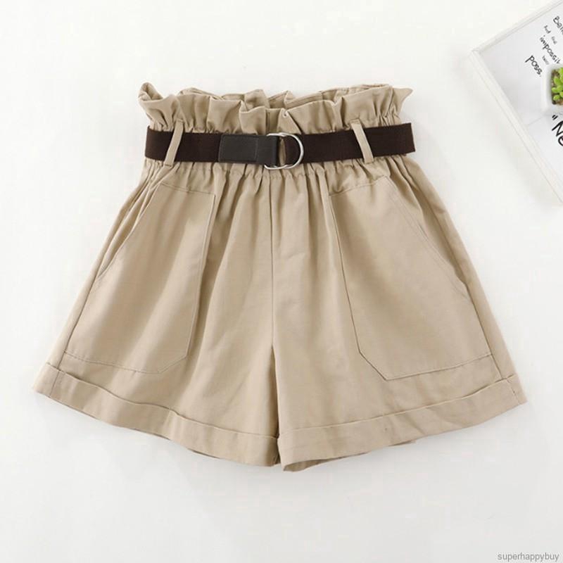 Quần sọt lưng thun co giãn thiết kế dáng rộng che khuyết điểm