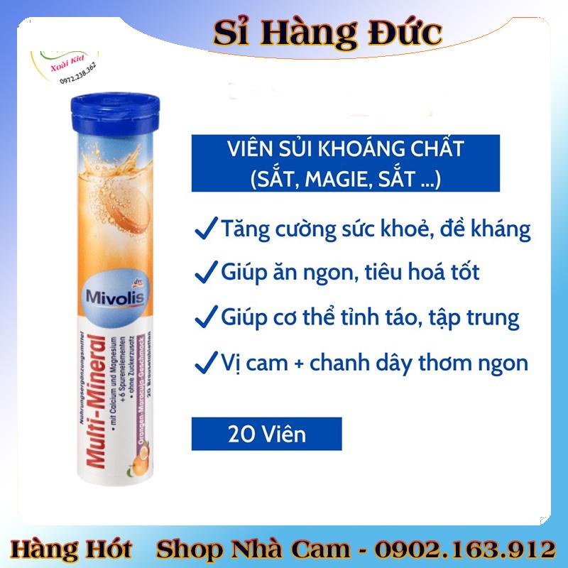 Viên Sủi Mivolis Vitamin C và các vị khác Hỗ trợ tăng cường hệ miễn dịch 20 Viên của Đức