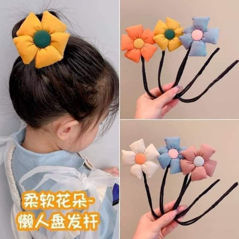Trâm hoa búi tóc style hàn quốc cho me, cho bé