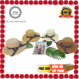 Nón mũ vành cói đi biển đi chơi, chụp ảnh nơ vải đơn giản [HÀNG TẠI XƯỞNG]