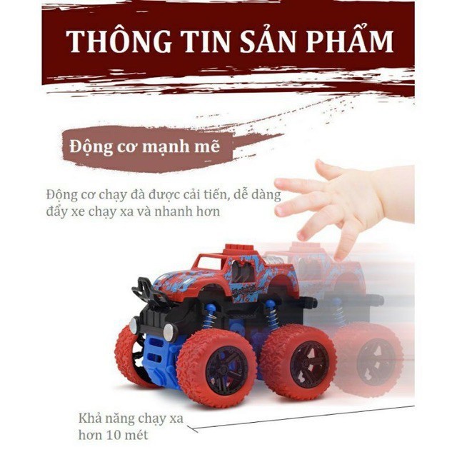 Xe ô tô đồ chơi quán tính chạy đà cho bé, Xe ô tô địa hình nhiều màu sắc, bền bì, nhựa ABS an toàn