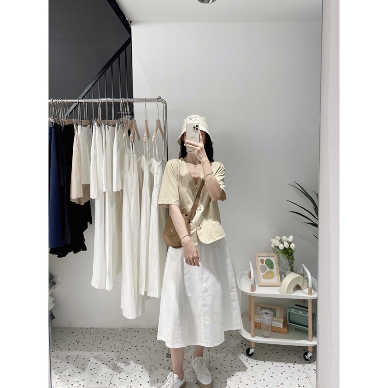 A35- Áo blazer dáng lửng