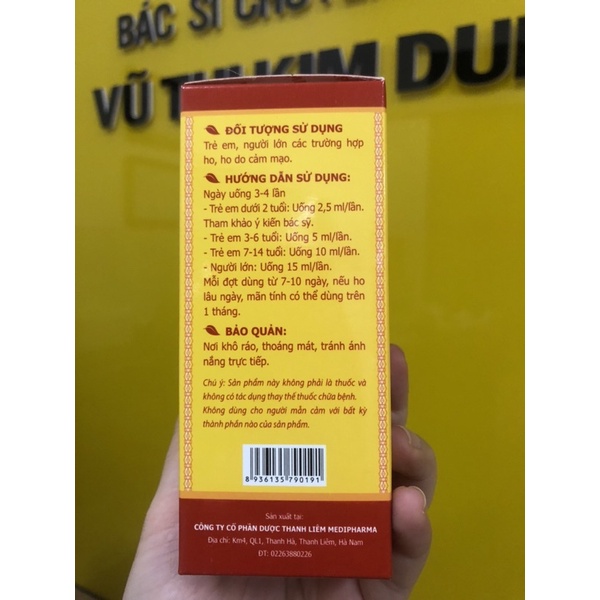 Siro bổ phế Chỉ khái lộ