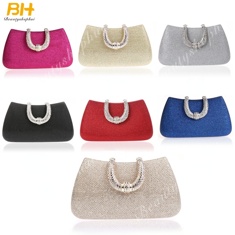 Ví Cầm Tay Đính Kim Sa Lấp Lánh Thời Trang Dành Cho Nữ