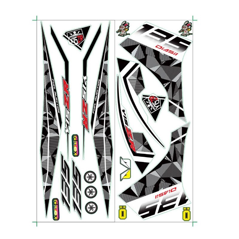 Tem rời dán xe ex 135 y15zr