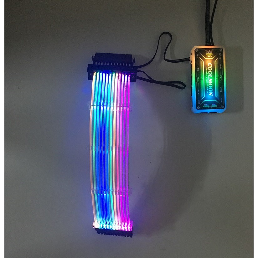 Dây Nguồn Nối Dài Ambino Led RGB 16 Triệu Màu - Đồng Bộ Hub Coolmoon, Cắm Cổng Fan